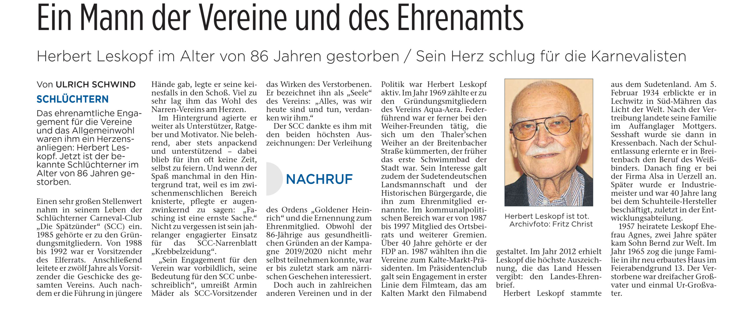 Quelle: Kinzigtal Nachrichten vom 28.03.2020